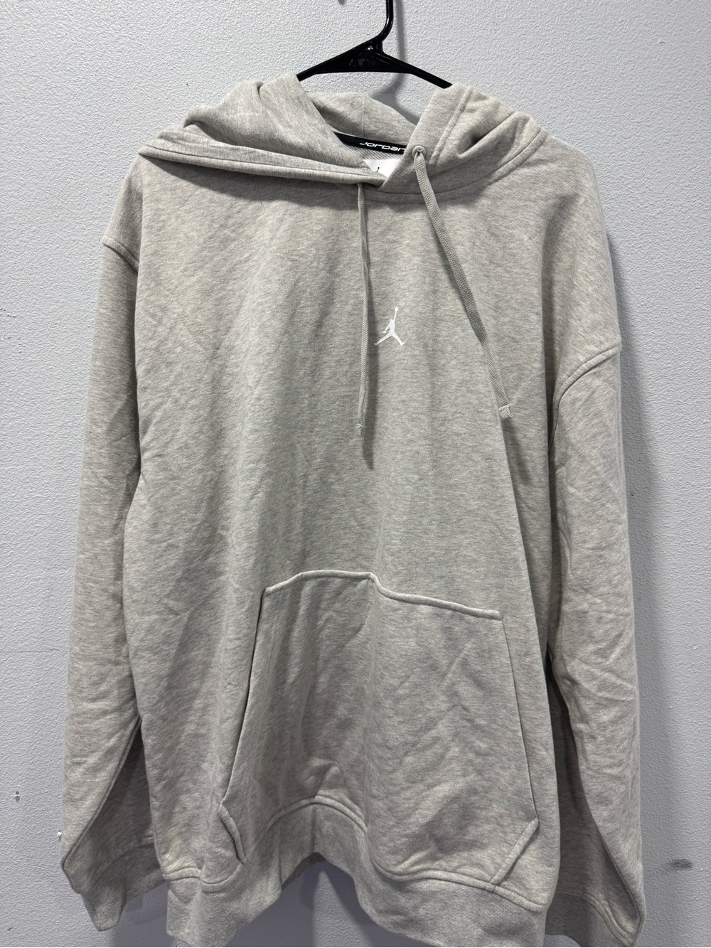 Jordan Light Gray Hooded Pullover with White Jumpman